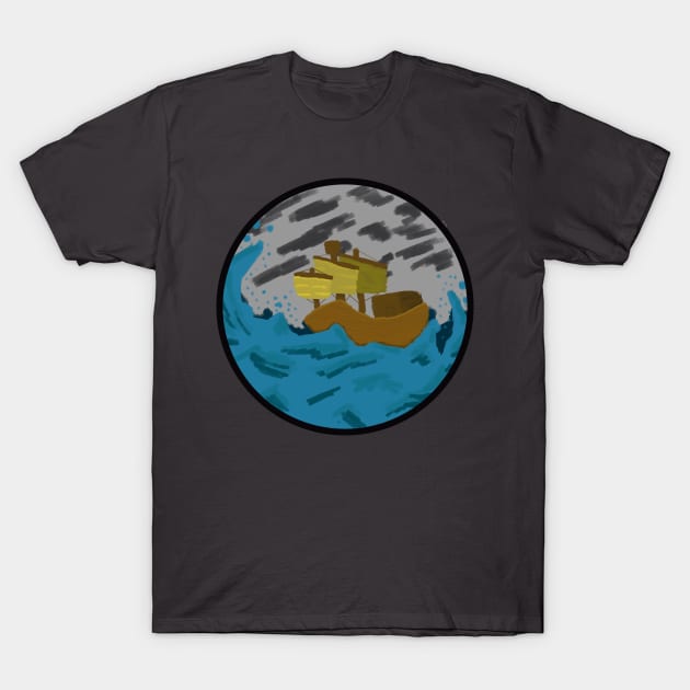 A Ship in the Storm T-Shirt by BjernRaz